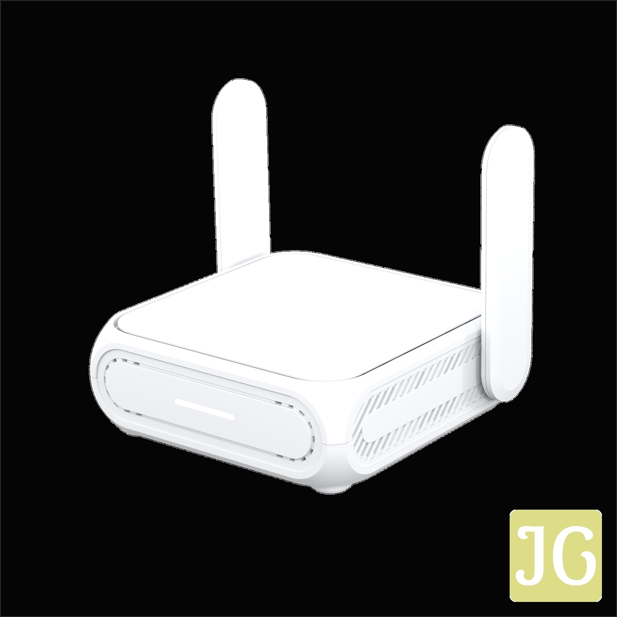 Front view of the ASUS RT-BE58 Go WiFi 7 travel router.