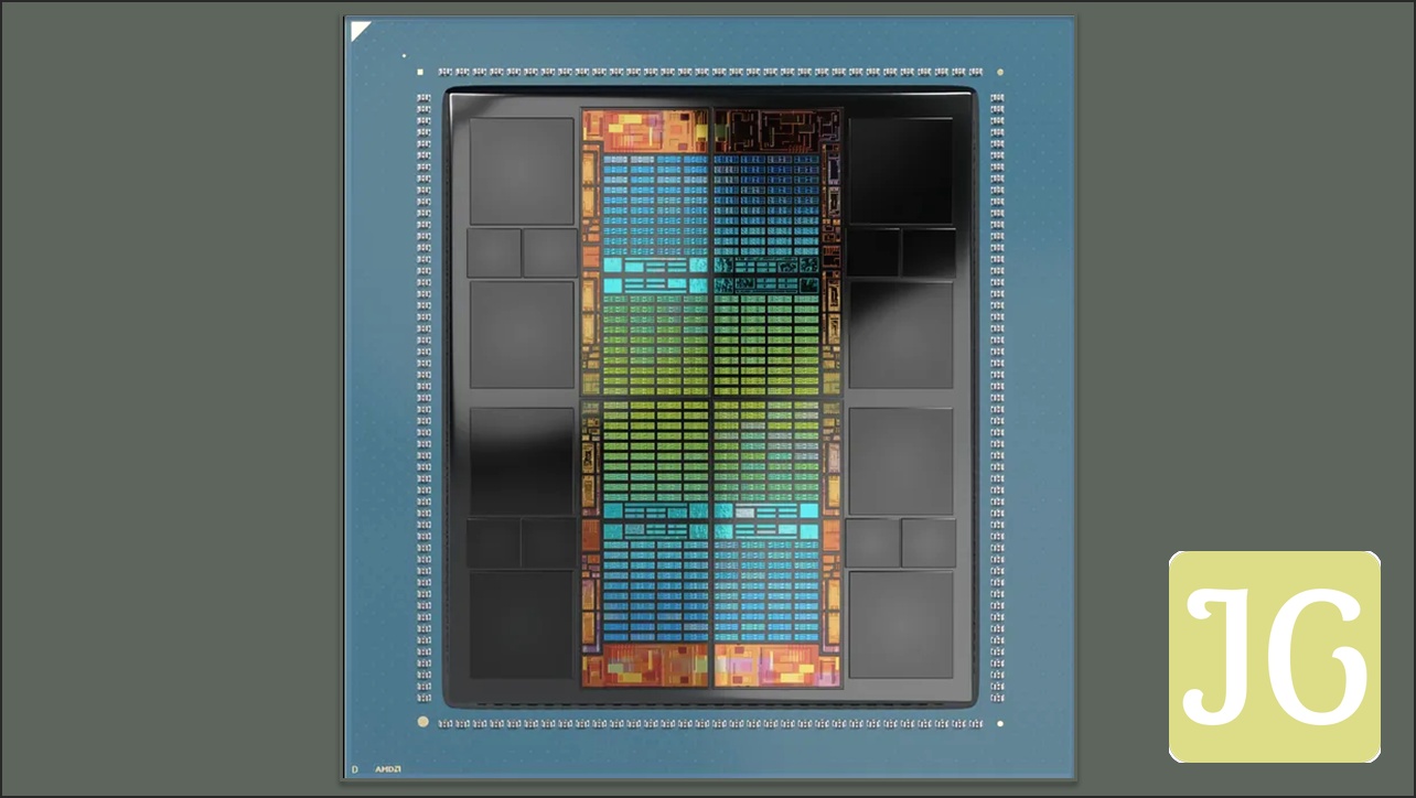 A delidded AMD Instinct M1300X