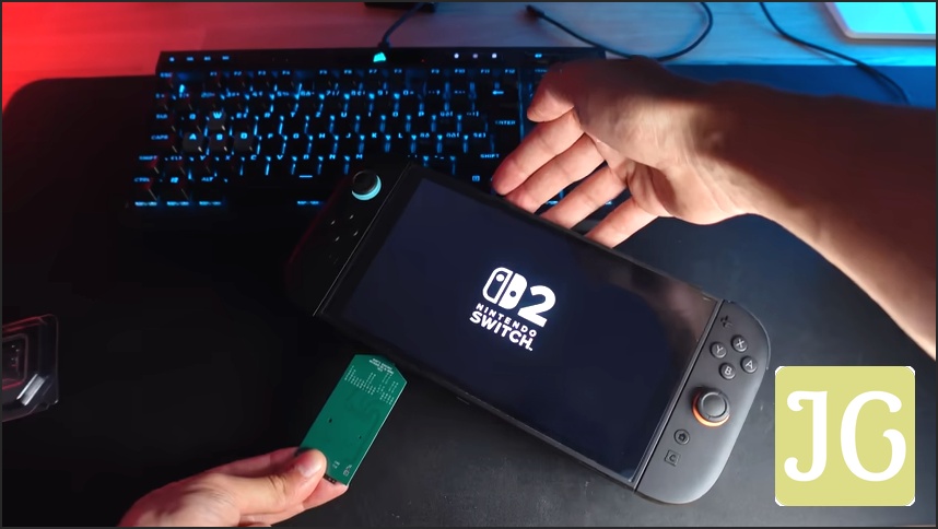 A screenshot from Better Gaming's YouTube video trying to put an SSD in a Nintendo Switch 2