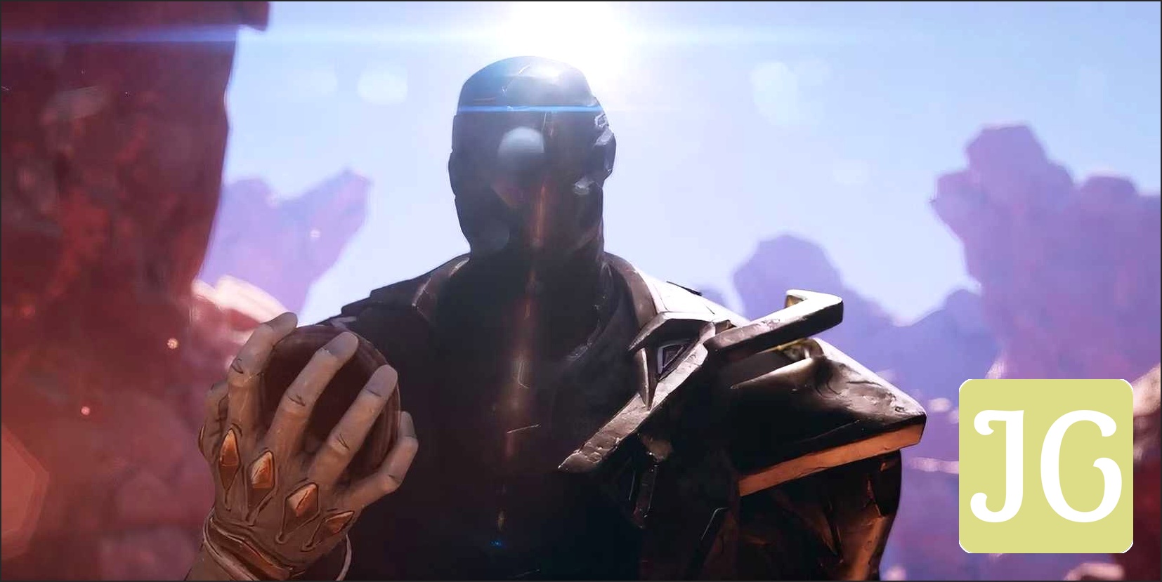 Borderlands 4 Timekeeper in shadows looking at something in his hand
