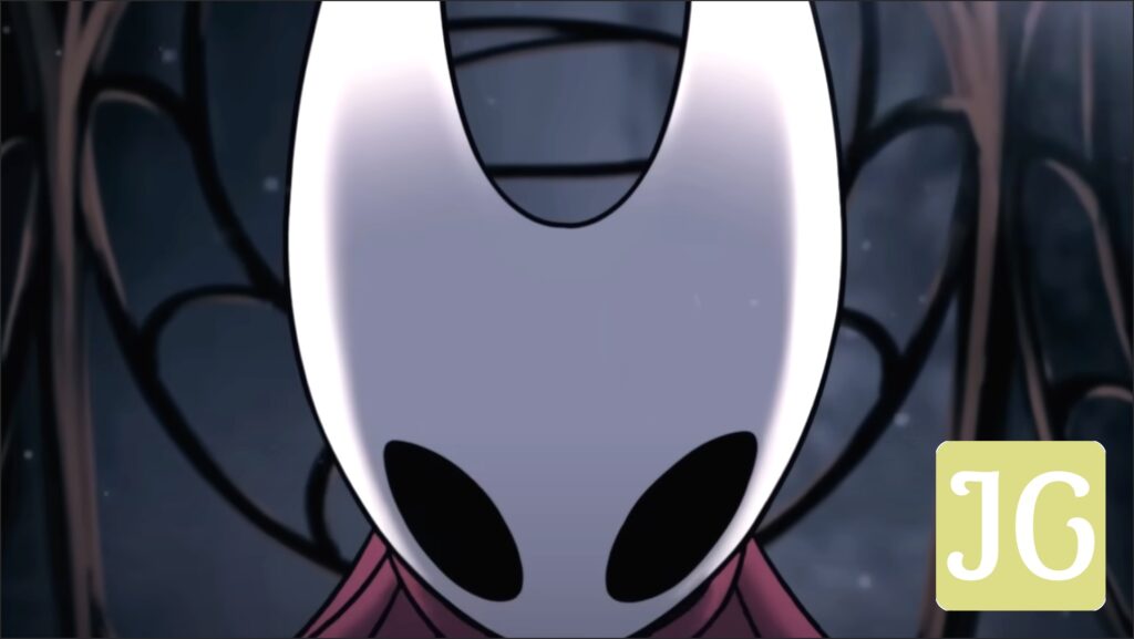 Hornet from Hollow Knight: Silksong stays still within a cage.