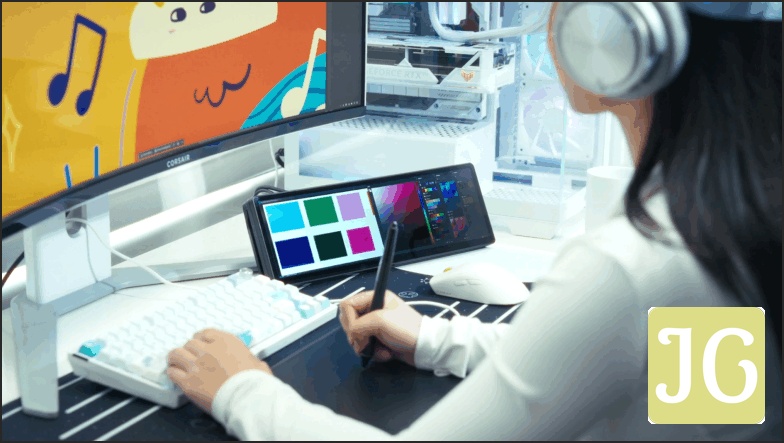 XENEON EDGE used in an artist's setup
