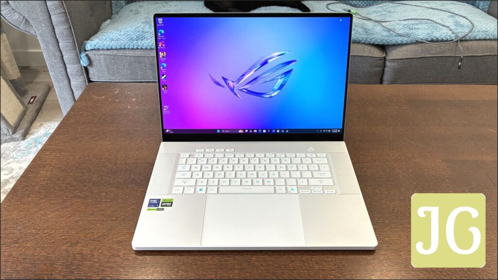 Annotated image of ASUS ROG Zephyrus G16 OLED display