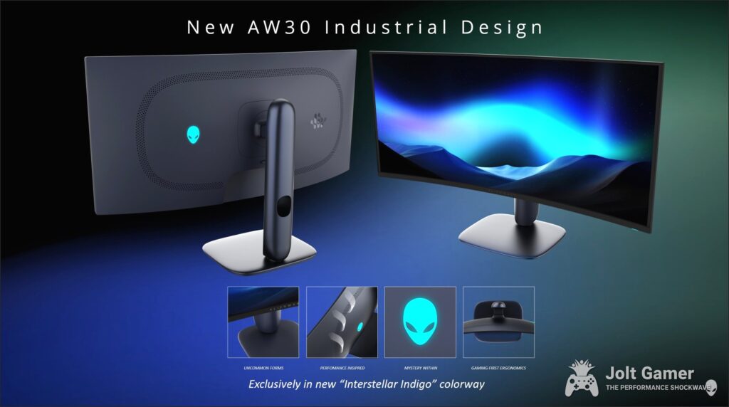 Alienware AW3425DW monitor showcasing the new AW30 industrial design