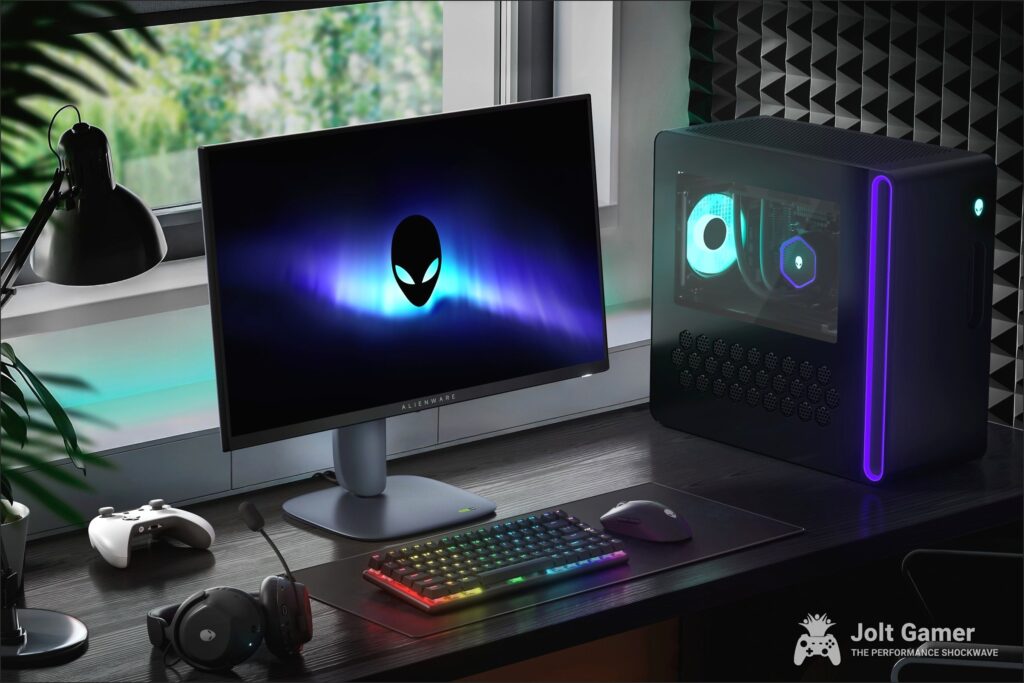 Alienware AW2725D monitor displaying vibrant colors